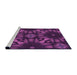 Sideview of Machine Washable Transitional Dark Orchid Purple Rug, wshpat2516pur