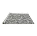 Sideview of Machine Washable Transitional Gray Rug, wshpat2517gry