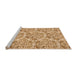 Sideview of Machine Washable Transitional Brown Gold Rug, wshpat2517org