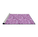 Sideview of Machine Washable Transitional Blossom Pink Rug, wshpat2517pur