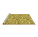 Sideview of Machine Washable Transitional Dark Bisque Brown Rug, wshpat2517yw