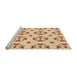 Sideview of Machine Washable Transitional Sun Yellow Rug, wshpat2518org