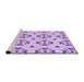 Sideview of Machine Washable Transitional Purple Rug, wshpat2518pur