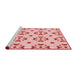 Sideview of Machine Washable Transitional Light Red Pink Rug, wshpat2518rd