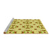 Sideview of Machine Washable Transitional Orange Gold Rug, wshpat2518yw