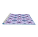 Sideview of Machine Washable Transitional Light Purple Rug, wshpat2519blu