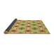 Thickness of Patterned Dark Golden Brown Rug, pat2519brn