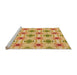 Sideview of Machine Washable Transitional Chrome Gold Yellow Rug, wshpat2519org