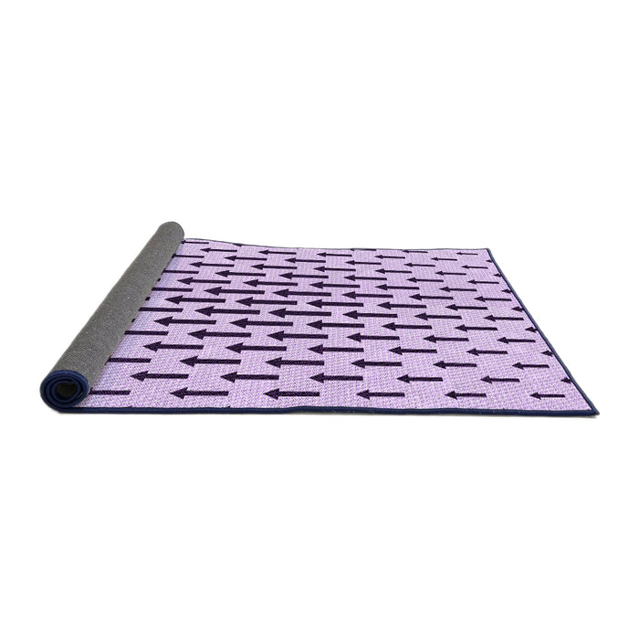 Thickness of Patterned Purple Flower Purple Rug, pat252pur