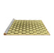 Sideview of Machine Washable Transitional Sun Yellow Rug, wshpat252yw