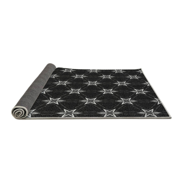 Thickness of Patterned Black Rug, pat2520gry