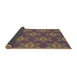 Thickness of Patterned Dark Almond Brown Rug, pat2521brn