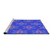 Sideview of Machine Washable Transitional Light Slate Blue Rug, wshpat2521pur