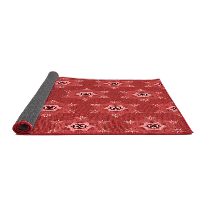 Thickness of Patterned Red Rug, pat2521rd