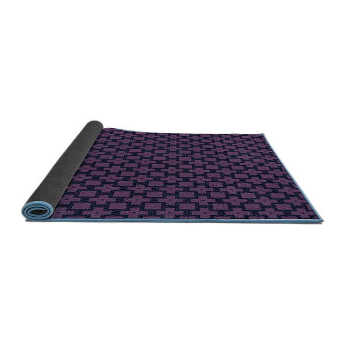 Thickness of Patterned Deep Purple Rug, pat2522blu
