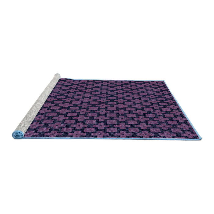 Sideview of Machine Washable Transitional Deep Purple Rug, wshpat2522blu