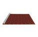 Sideview of Machine Washable Transitional Red Brown Rug, wshpat2522brn