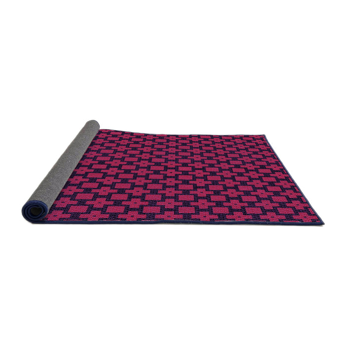 Thickness of Patterned Dark Purple Rug, pat2522pur