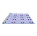 Sideview of Machine Washable Transitional Purple Rug, wshpat2523blu