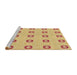 Sideview of Machine Washable Transitional Orange Rug, wshpat2523brn