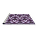 Sideview of Machine Washable Transitional Plum Purple Rug, wshpat2524pur