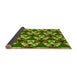 Thickness of Patterned Yellow Green Rug, pat2524yw