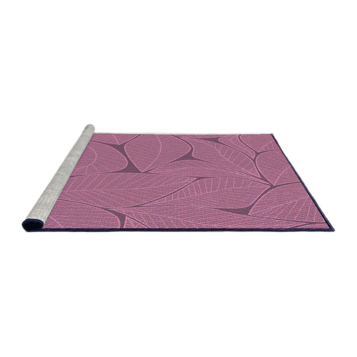 Sideview of Machine Washable Transitional HotPink Rug, wshpat2525pur