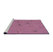 Sideview of Machine Washable Transitional HotPink Rug, wshpat2525pur