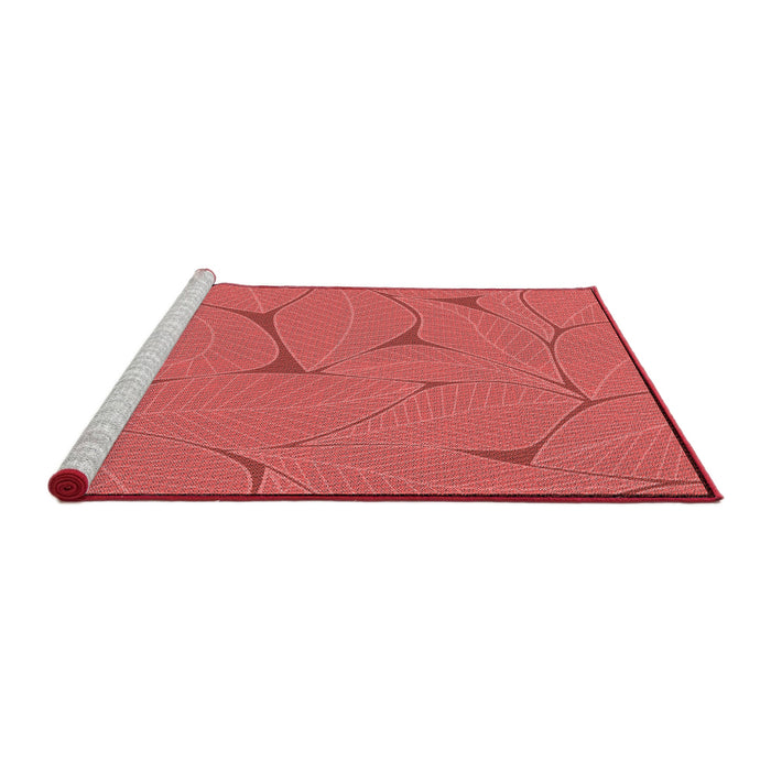 Sideview of Machine Washable Transitional Red Rug, wshpat2525rd