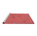 Sideview of Machine Washable Transitional Red Rug, wshpat2525rd