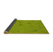 Thickness of Patterned Pistachio Green Rug, pat2525yw