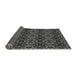 Thickness of Patterned Charcoal Black Rug, pat2526gry