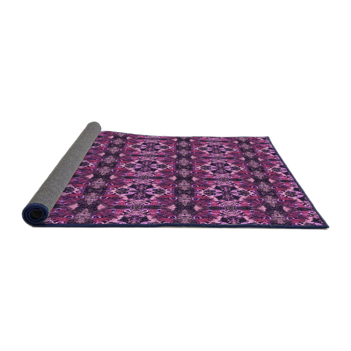Thickness of Patterned Orchid Purple Rug, pat2526pur