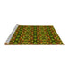 Sideview of Machine Washable Transitional Bakers Brown Rug, wshpat2526yw