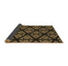 Thickness of Patterned Black Brown Rug, pat2527brn