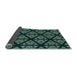 Thickness of Patterned Mint Green Rug, pat2527lblu