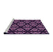 Sideview of Machine Washable Transitional Orchid Purple Rug, wshpat2527pur