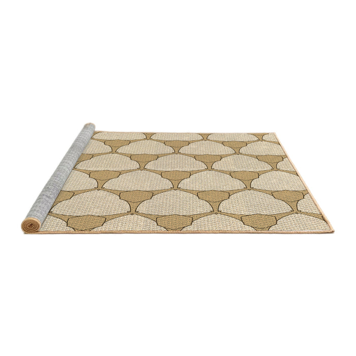 Sideview of Machine Washable Transitional Peru Brown Rug, wshpat2528brn