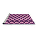 Sideview of Machine Washable Transitional Purple Rug, wshpat2529pur