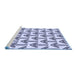 Sideview of Machine Washable Transitional Lavender Blue Rug, wshpat253blu