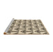 Sideview of Machine Washable Transitional Vanilla Gold Rug, wshpat253brn