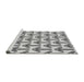 Sideview of Machine Washable Transitional Platinum Gray Rug, wshpat253gry