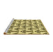 Sideview of Machine Washable Transitional Mustard Yellow Rug, wshpat253yw