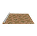 Sideview of Machine Washable Transitional Orange Rug, wshpat2530brn