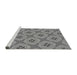 Sideview of Machine Washable Transitional Cloud Gray Rug, wshpat2530gry