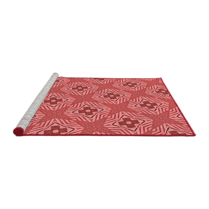 Sideview of Machine Washable Transitional Red Rug, wshpat2530rd
