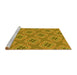 Sideview of Machine Washable Transitional Mahogany Brown Rug, wshpat2530yw