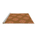 Sideview of Machine Washable Transitional Mahogany Brown Rug, wshpat2531org