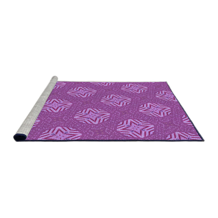 Sideview of Machine Washable Transitional Purple Rug, wshpat2531pur