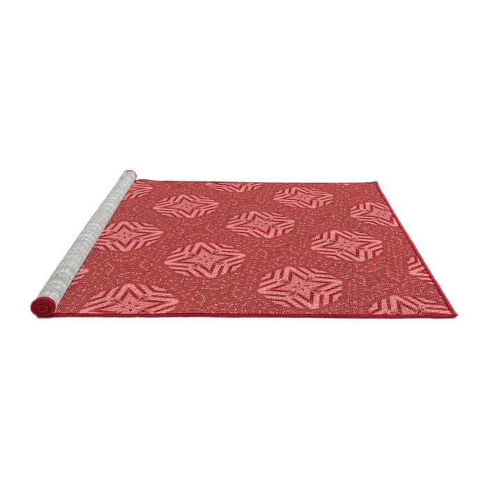 Sideview of Machine Washable Transitional Red Rug, wshpat2531rd